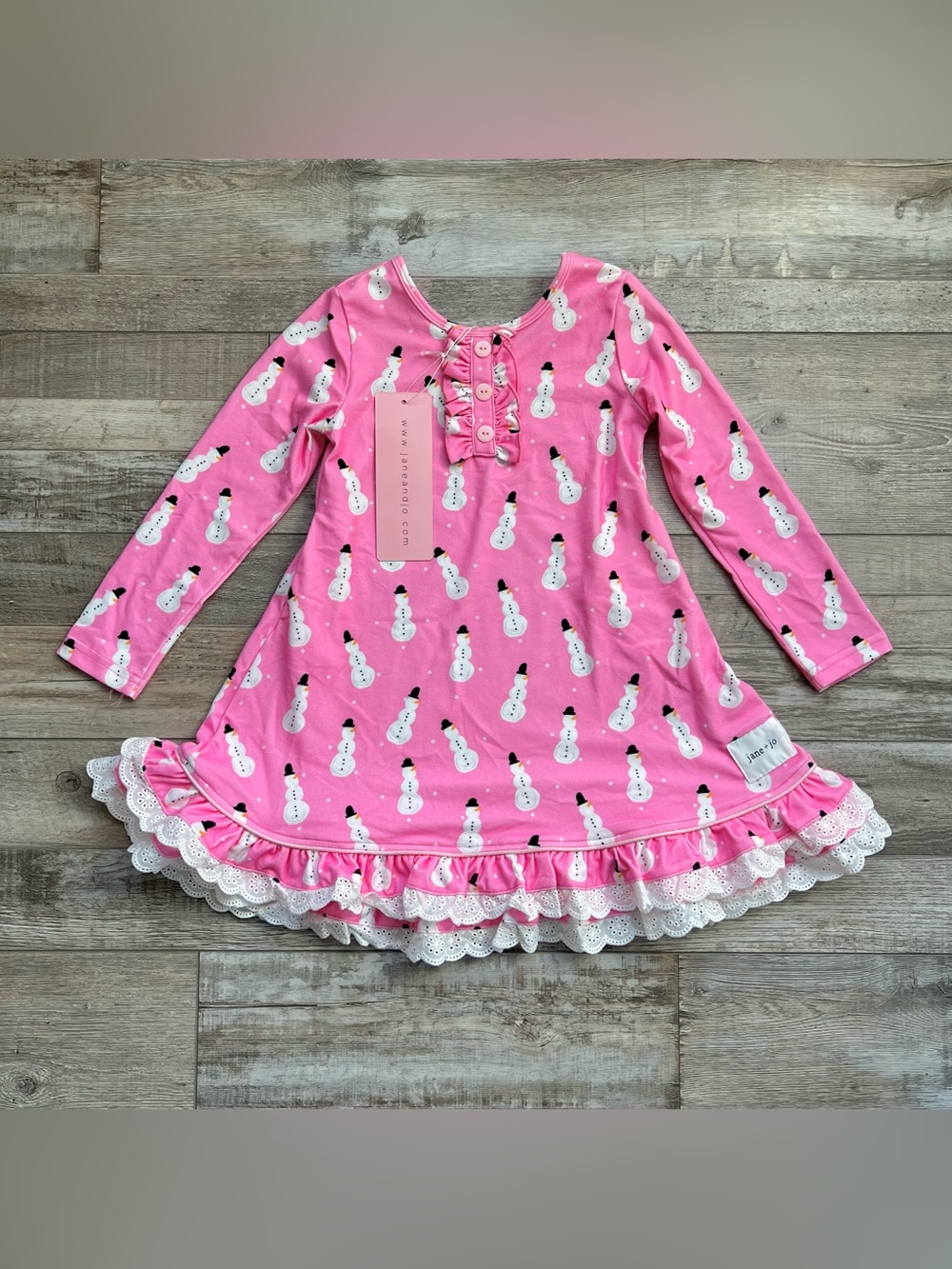 NWT Jane + Jo Girls Lacey Lounge Gown in Frosty Size 5